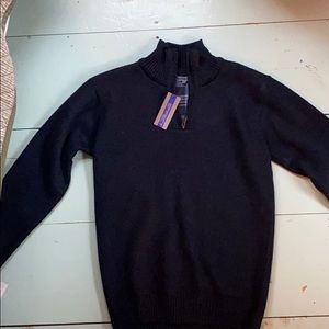 Men’s Effect Plaid Lined 1/4 Zip Sweater